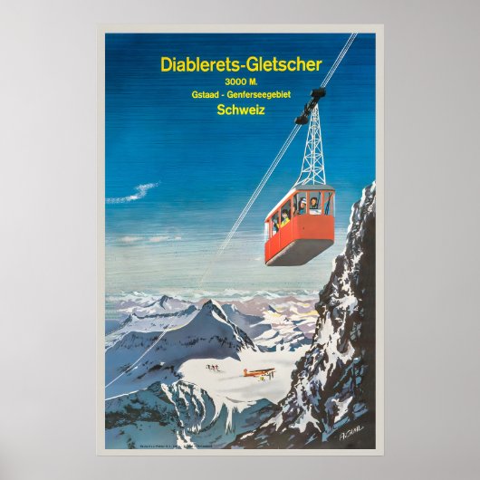 Diablerets Gletsjer Berner Alpen Zwitserland Poster (Voorkant)