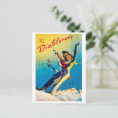 Diableretten, bergen, koppels op een skilift briefkaart (Staand voorkant)