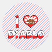 Diablo, CA Ronde Sticker (Voorkant)