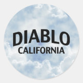 Diablo California Ronde Sticker (Voorkant)
