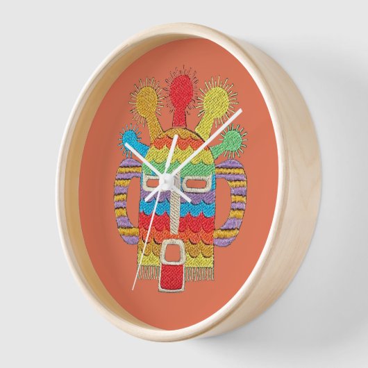 Diablo Huma Mask Clock - Burnt Sienna Background (Hoek)