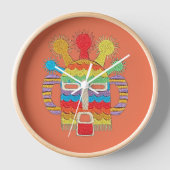 Diablo Huma Mask Clock - Burnt Sienna Background (Voorkant)