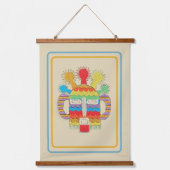 Diablo Huma Masker Tapestry - Beige Background Hangend Wandkleed (Voorkant)