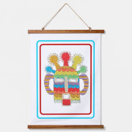 Diablo Huma Masker Tapestry - Witte achtergrond Hangend Wandkleed