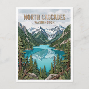 Diablo Lake Newhalem Washington Briefkaart