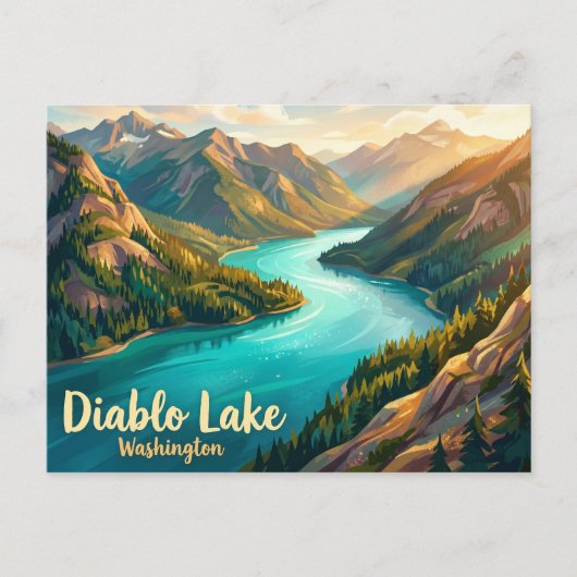 Diablo Lake VS Briefkaart (Voorkant)