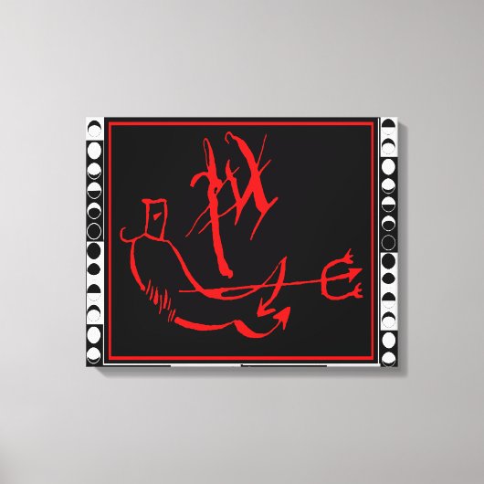 Diablo met Moon Phases Canvas Afdruk (Voorkant)