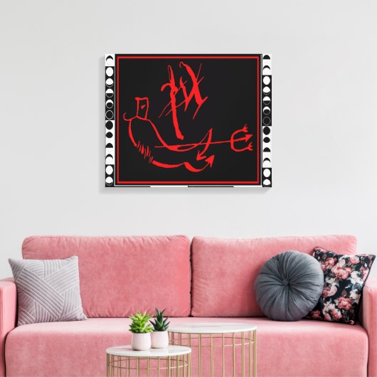 Diablo met Moon Phases Canvas Afdruk (Insitu (Woonkamer))