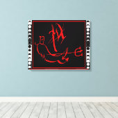 Diablo met Moon Phases Canvas Afdruk (Insitu (Houten vloer))