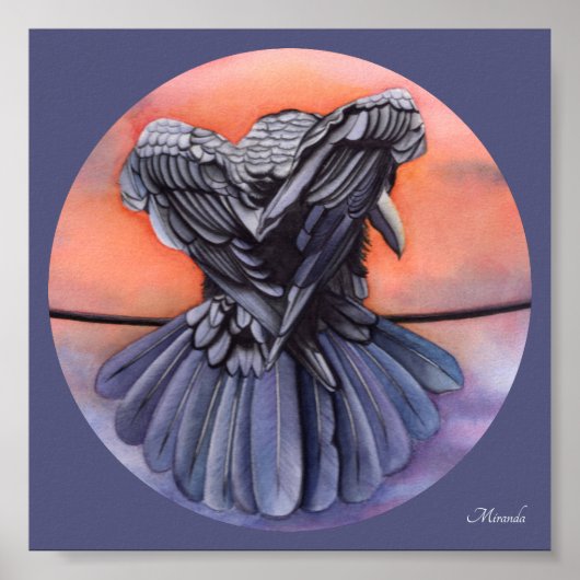 Diablo The Crow Black Raven Art Print Miranda (Voorkant)
