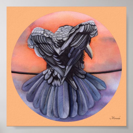 Diablo The Crow Black Raven Art Print Miranda (Voorkant)