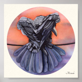 Diablo The Crow Black Raven Art Print Miranda