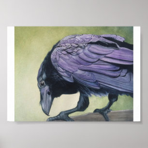 Diablo The Raven Crow Waterverf Print Fine Paper