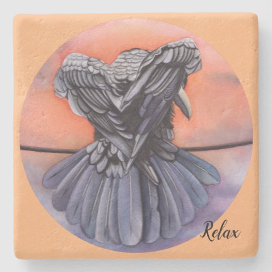 Diablo The Raven Drink Onderzetter Waterverf Crow (Voorkant)