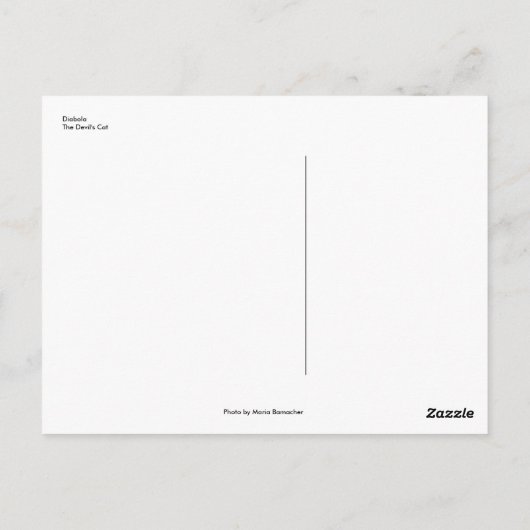 Diabola The Devil's Cat Briefkaart (Achterkant)