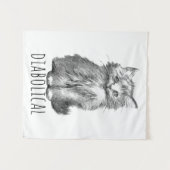 Diabolical Cute Fluffy Kitten Wandkleed (Voorkant (horizontaal))
