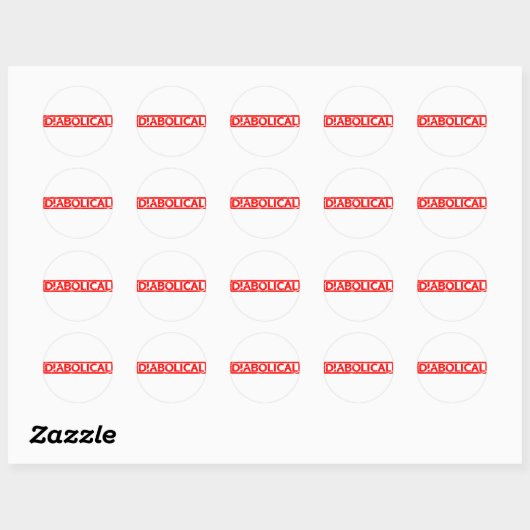 Diabolicum Stamp Ronde Sticker (Vel)