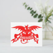 Diabolque Devil Satan  Cigar Label Art Briefkaart (Staand voorkant)
