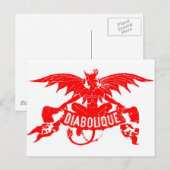 Diabolque Devil Satan  Cigar Label Art Briefkaart (Voorkant / Achterkant)