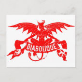 Diabolque Devil Satan  Cigar Label Art Briefkaart (Voorkant)