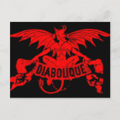 Diabolque Devil Satan  Cigar Label Art Briefkaart (Voorkant)