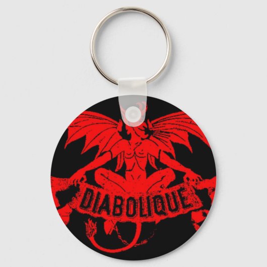 Diabolque Devil Satan  Cigar Label Art Sleutelhanger (Voorkant)