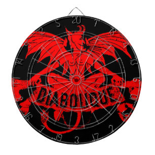 Diabolque Red Devil Winged Demon Satan Game Dartbord