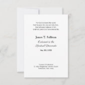 Diaconate Ordination Gefeliciteerd Cross Bedankkaart (Achterkant)