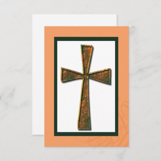 Diaconate Ordination Gefeliciteerd Cross Bedankkaart (Voorkant / Achterkant)