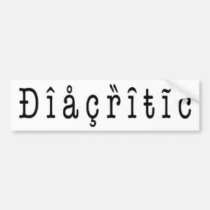 Diacritisch Bumpersticker