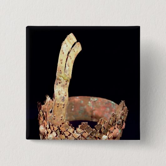 Diadem, Chimu Vierkante Button 5,1 Cm (Voorkant)