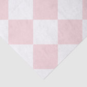 Diag Gecontroleerd Groot - Wit en Bleek Roze Tissuepapier (Detail)