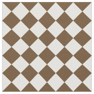 Diag Gecontroleerd groot - wit en donkerbruin Stof