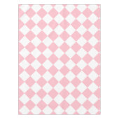 Diag Gecontroleerd Groot - Wit en Roze Tafelkleed (Voorkant)