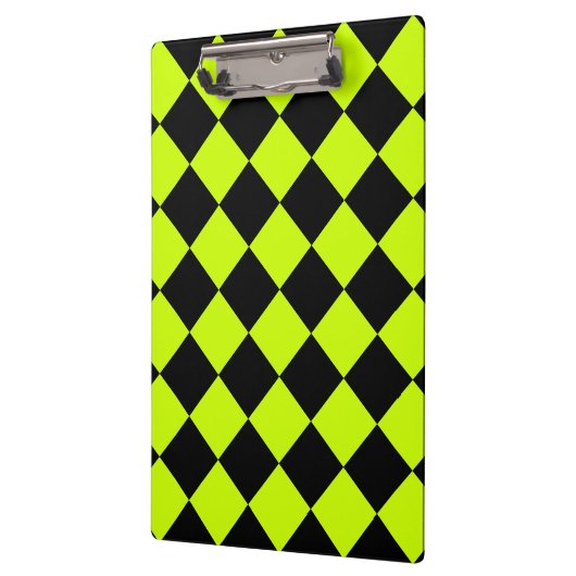 Diag Gecontroleerd - zwart en fluorescerend geel Klembord (Links)