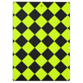 Diag Gecontroleerd - zwart en fluorescerend geel Klembord (Achterkant)