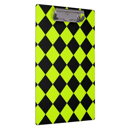 Diag Gecontroleerd - zwart en fluorescerend geel Klembord (Rechts)