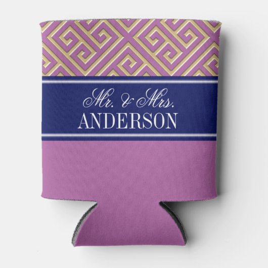 Diag Greek Key Gold CB Blikjeskoeler (Voorkant)