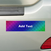 Diag Rainbow Gradient Floral Pattern Blue Green Bumpersticker (Op auto)