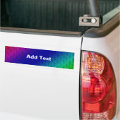 Diag Rainbow Gradient Floral Pattern Blue Green Bumpersticker (Op Truck)