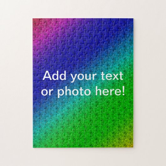 Diag Rainbow Gradient Floral Pattern Blue Green Legpuzzel (Verticaal)