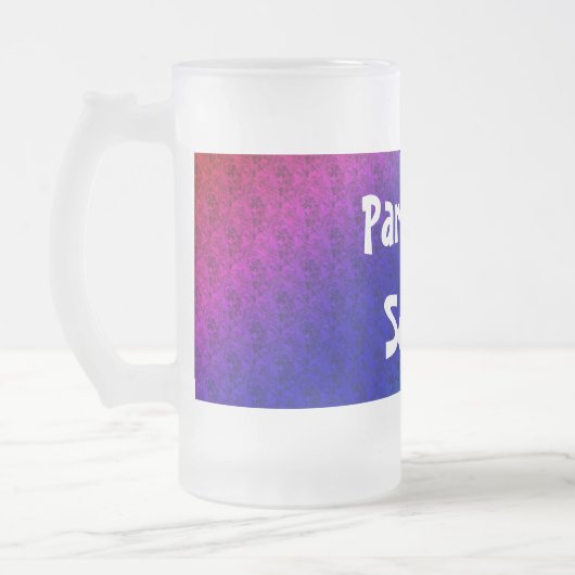 Diag Rainbow Gradient Floral Pattern Blue Green Matglas Bierpul (Links)