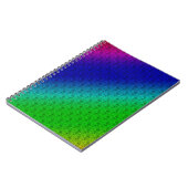 Diag Rainbow Gradient Floral Pattern Blue Green Notitieboek (Linkerzijde)