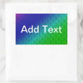 Diag Rainbow Gradient Floral Pattern Blue Green Rechthoekige Sticker (Tas)