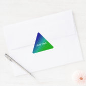 Diag Rainbow Gradient Floral Pattern Blue Green Sticker (Envelop)