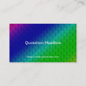 Diag Rainbow Gradient Floral Pattern Blue Green Visitekaartje (Achterkant)