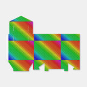 Diag Rainbow Gradient Floral Pattern Green Bedankdoosjes (Uitgevouwen)