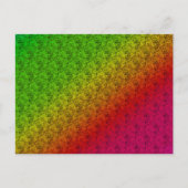 Diag Rainbow Gradient Floral Pattern Green Briefkaart (Voorkant)