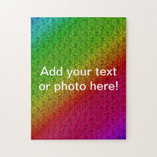 Diag Rainbow Gradient Floral Pattern Green Legpuzzel