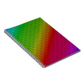 Diag Rainbow Gradient Floral Pattern Green Notitieboek (Rechterzijde)
